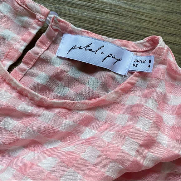 Pink Gingham Mini Dress - Picture 3 of 4